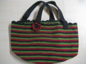 crochet bag flat